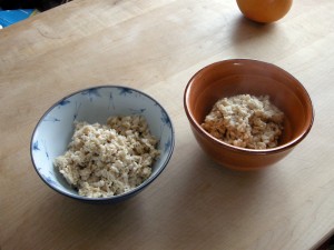 Comparison of gluten free oatmeal and regular