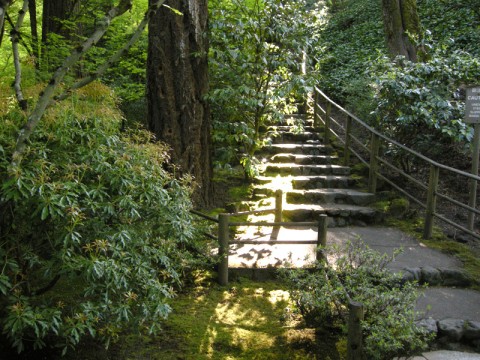 Stairway Near the Sand and Stone Garden