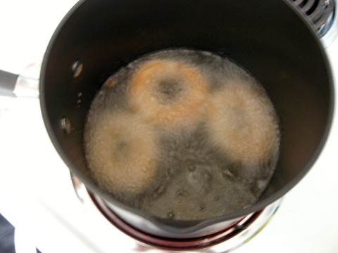 Frying doughnuts