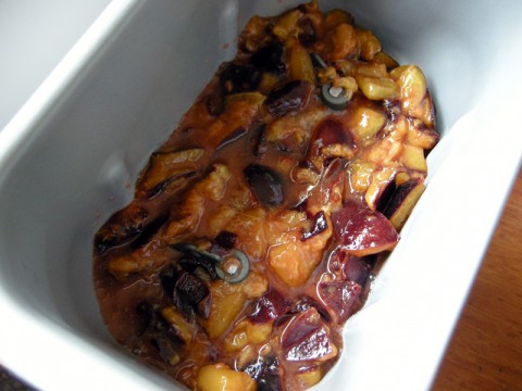 Plums and Ingredients in the Bread Machine