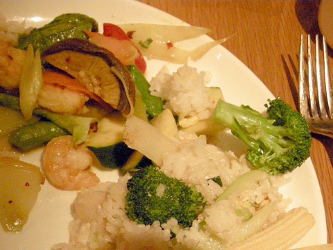 gluten-free curry claypot with shrimp