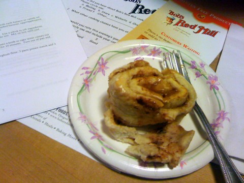 Gluten-free cinnamon roll