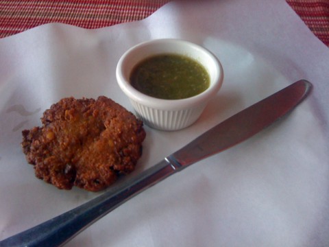 Bajiya - gluten-free chickpea fritter