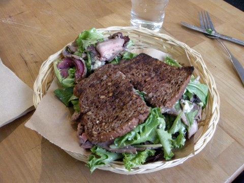 Gluten-free steak sandwich