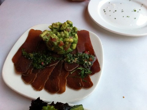 Cured Tuna with Avocado at Andina