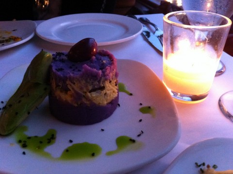 Causa - purple potato cake