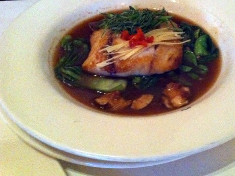 Roasted Sea Bass in Broth