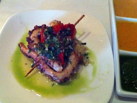 Octopus Kebob at Andina