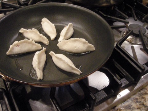 Gluten Free Pot Stickers in Process